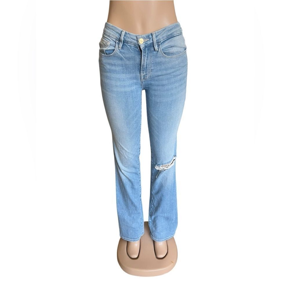 Frame Denim Light Blue Straight Leg Jeans